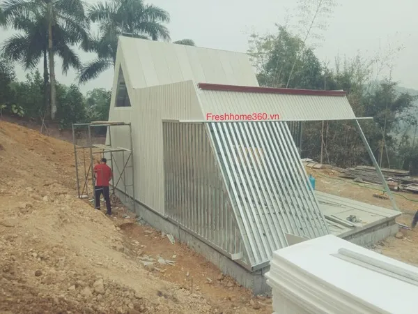 Xây dựng nhà lắp ghép trên nền đất đồi núi