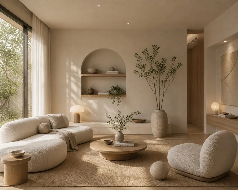phong cách organic minimalism trong căn hộ hiện đại