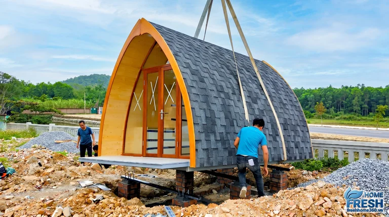 Thi công nhà lắp ghép