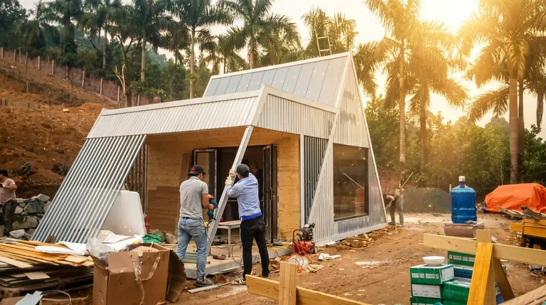 Thi công nhà lắp ghép địa hình đồi núi